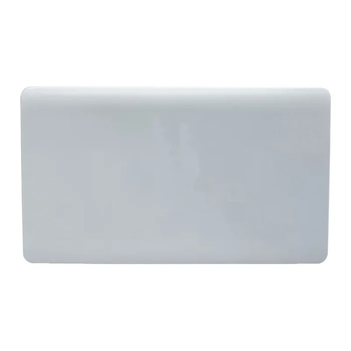 Trendi, Artistic Modern Double Blanking Plate, Silver Finish, BRITISH MADE, (25mm Back Box Required), 5yrs Warranty • ART-2BLKSI