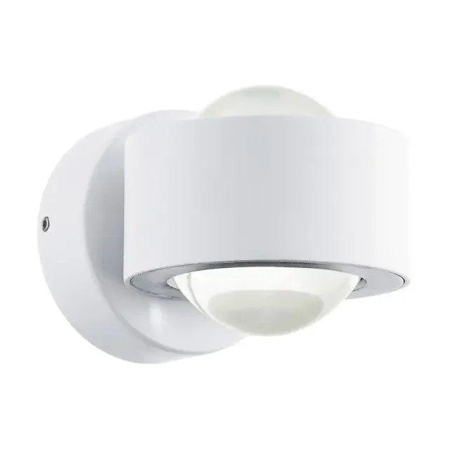 Treviolo White with Clear Glass Sphere IP44 LED Wall Light