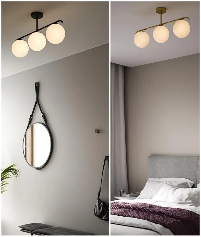 Triple Globe Bar Pendant with Low Drop