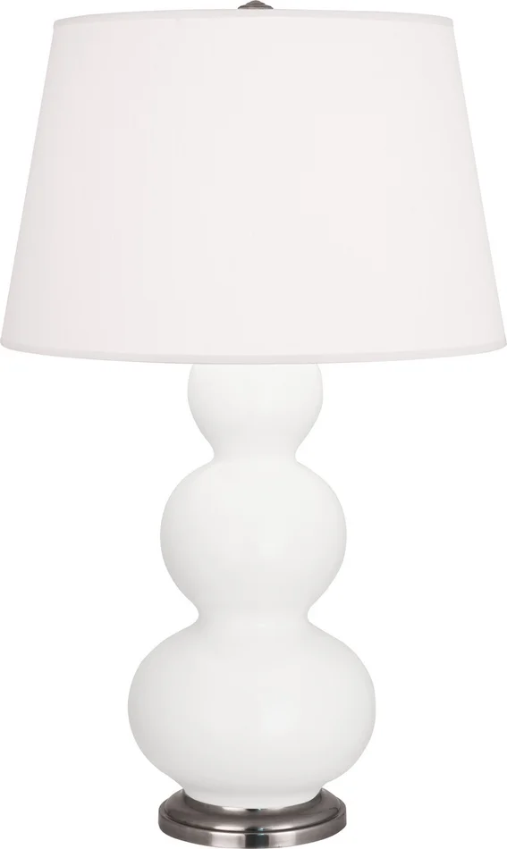 Triple Gourd One Light Table Lamp in Matte Lily Glazed Ceramic w/Antique Silvered (165|MLY42)
