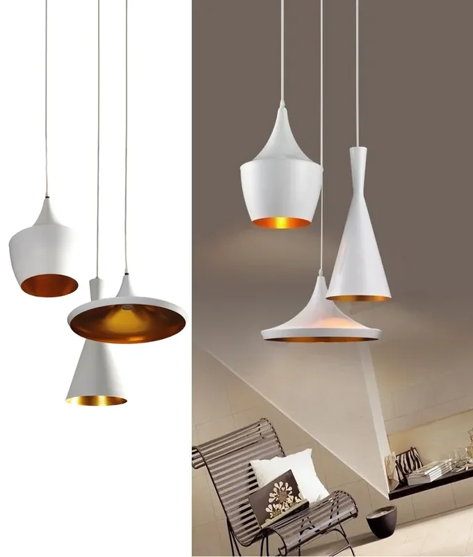 Triple White Shaded Cluster Pendant – Mixed Size Shades