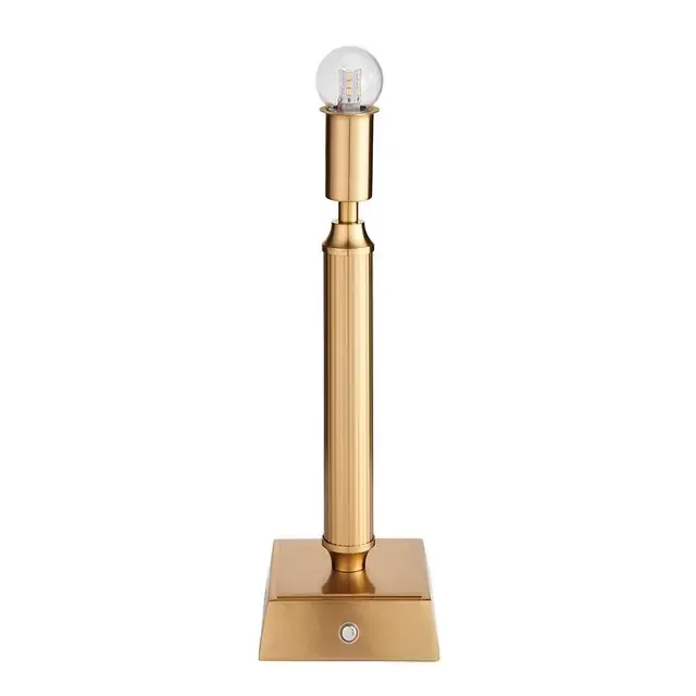 Trobridge Brushed Aged Brass Base Only Rechargeable LED Table Lamp