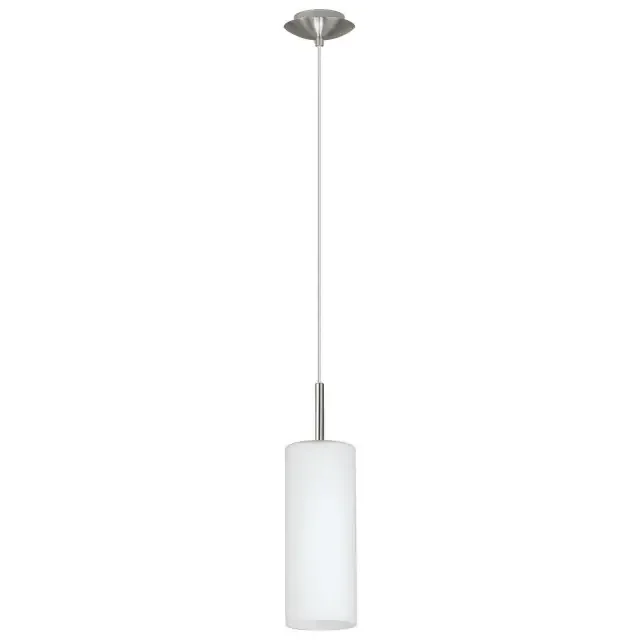 Troy 3 Satin Nickel with White Painted Satin Glass Pendant Light