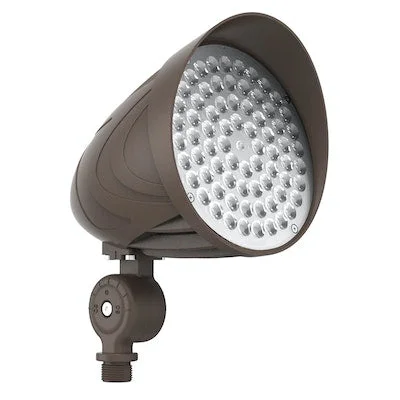 Trunnion Mounted MAGNA-Line LED Bullet Flood Light with Photocell, 3,125 Lumens, Wattage and CCT Selectable, 120-277V, Bronze or White Finish