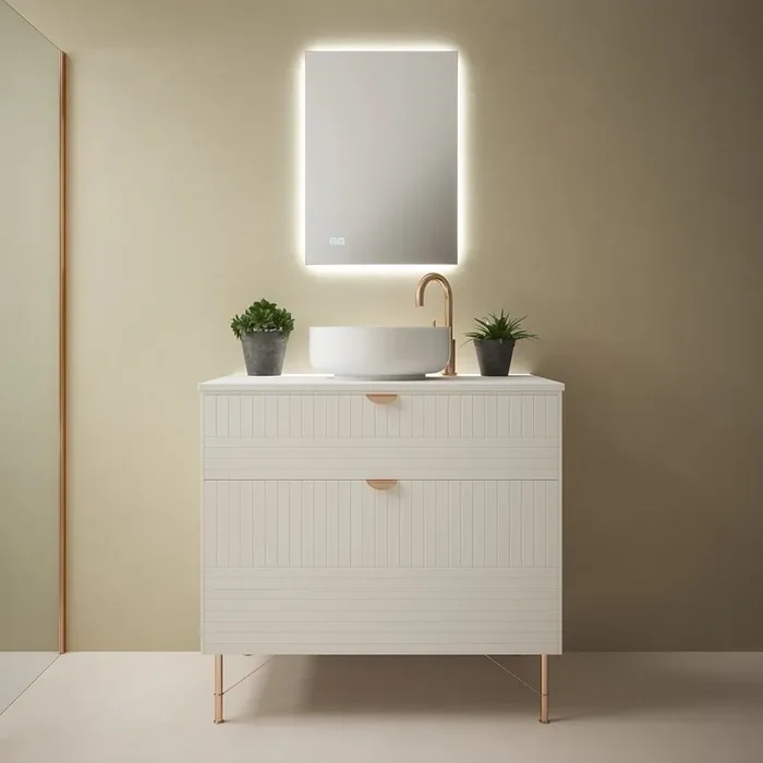 Tunable LED Bathroom Mirror 500 x 700 mm IP44 Dimmable Demister (1356HALSY9029)