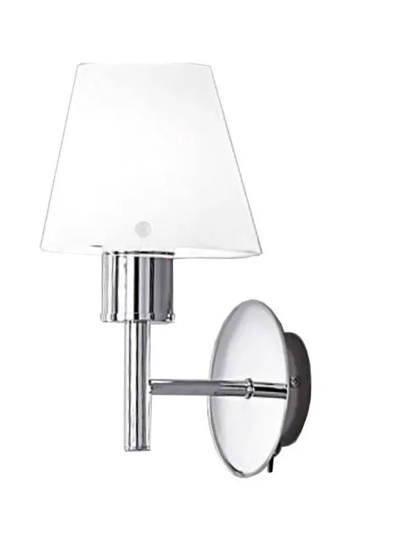 Turin Chrome with Matt Opal Shade Wall Light