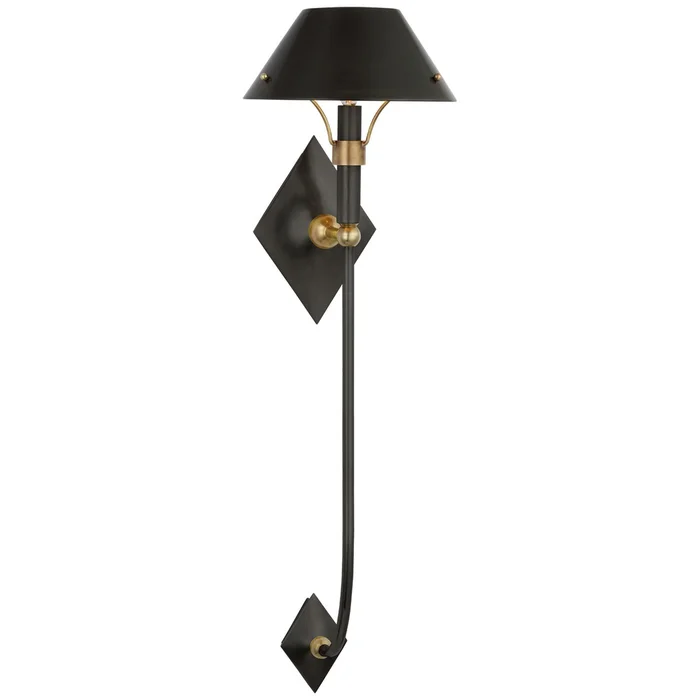 Turlington LED Wall Sconce in Bronze and Hand-Rubbed Antique Brass (268|TOB 2723BZ/HAB-BZ)