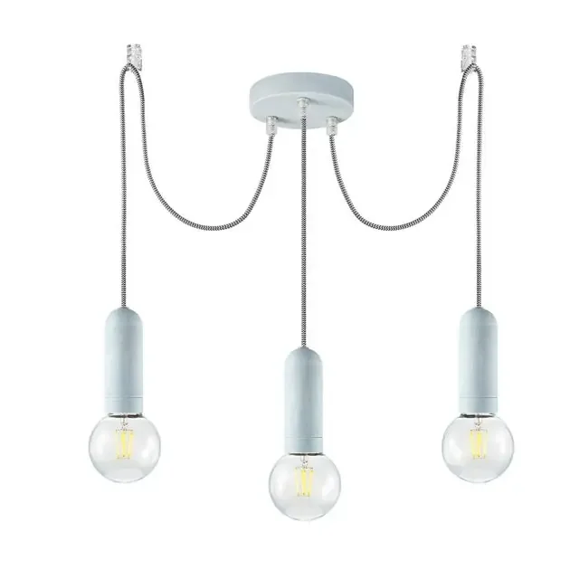 TURN ME 3 Light Concrete Look Pendant Light