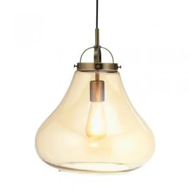 Turua Antique Brass with Clear Glass Pendant Light