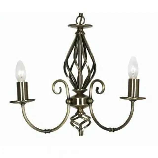 Tuscany 3 Light Antique Brass Dual Mount Pendant Light