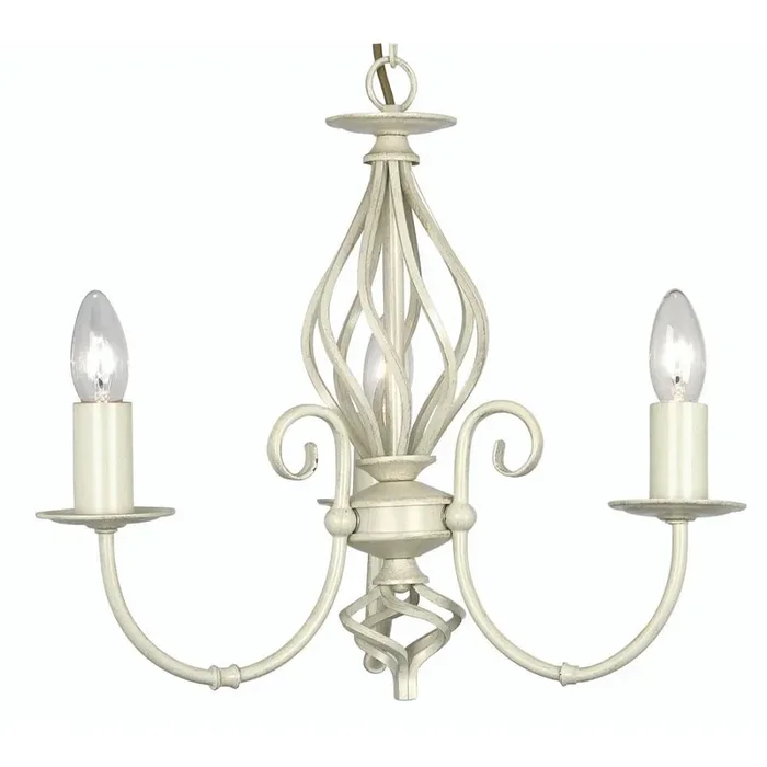Tuscany Ivory 3 Lamp Traditional Pendant