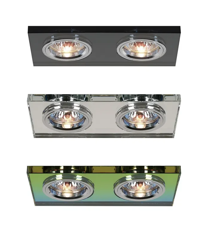 Twin Crystal Glass Recessed Downlight – 3 Options