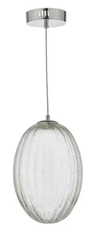 Tyona Glass and Polished Chrome LED Pendant Light