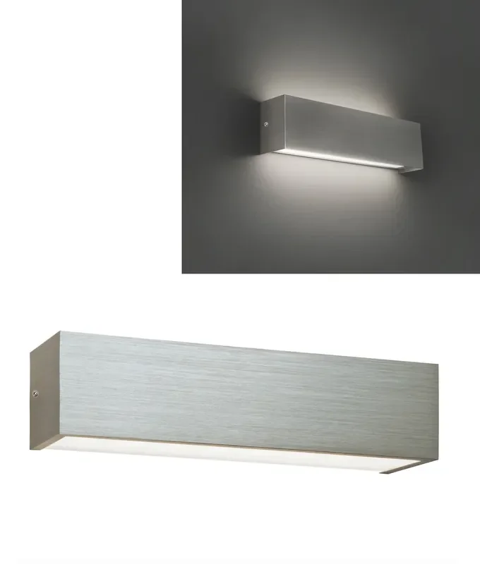Up and Down Brushed Aluminium CCT LED Wall Light