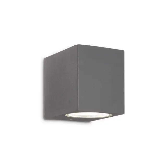 Up AP1 Anthracite with Clear Glass Diffuser Downward IP44 Wall Light
