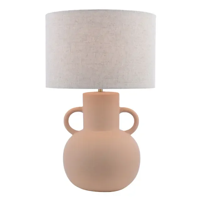 Urn Terracotta Ceramic With Shade Table Lamp