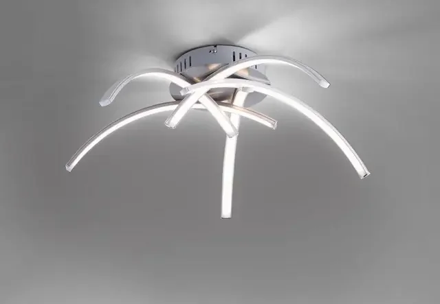 VALERIE 5 Light Silver Semi Flush Ceiling Light