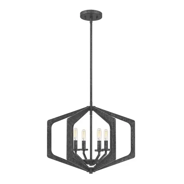 Vanguard 4 Light Old Black Pendant Light