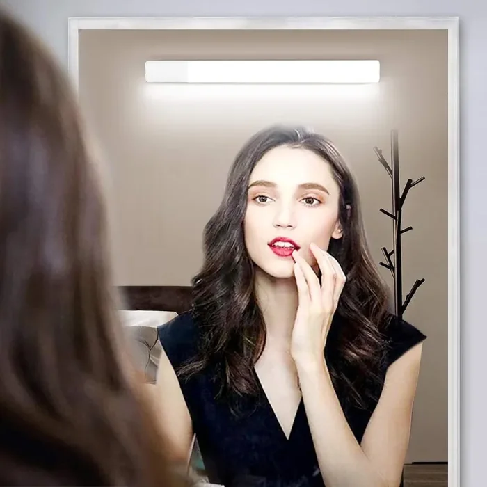 Vanity Mirror Light, 6000K USB Rechargeable Dimmable Cordless Makeup Light for Bedroom, Bathroom, Dressing Table Mirror