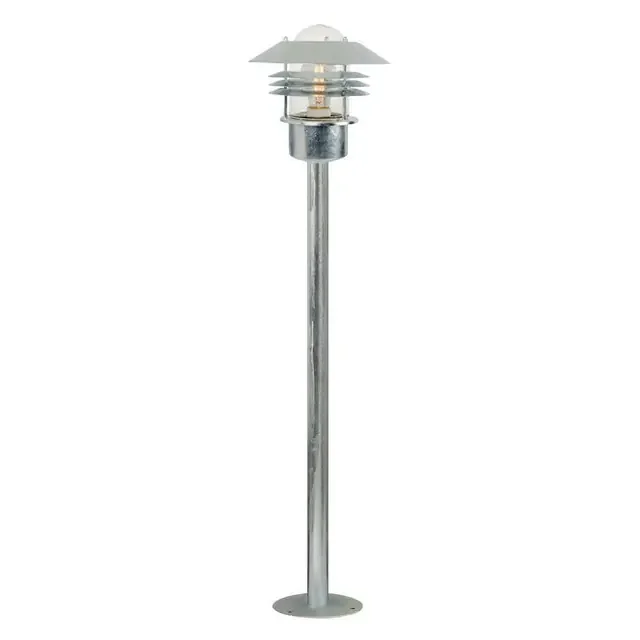 Vejers Galvanized With Clear Glass IP54 Bollard