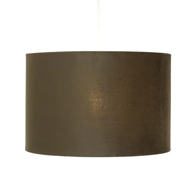 Velvet Olive 35cm Drum Shade Only