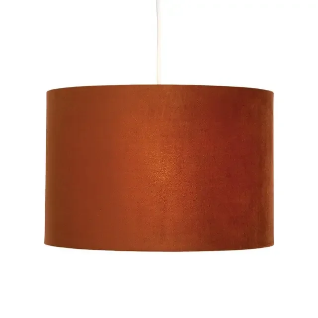 Velvet Orange 40cm Drum Shade Only