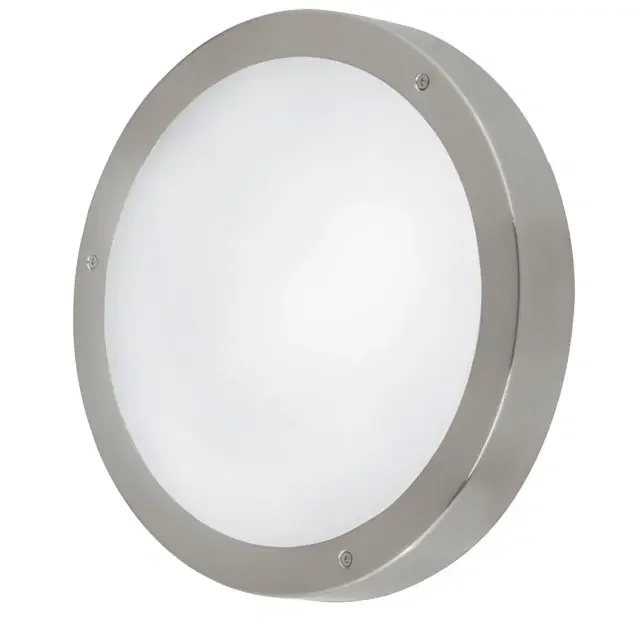 Vento 1 Stainless Steel with Opal IP44 LED Ceiling or Wall Light