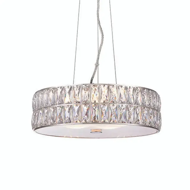 Verina 5 Light Chrome and Clear Crystal Pendant Light