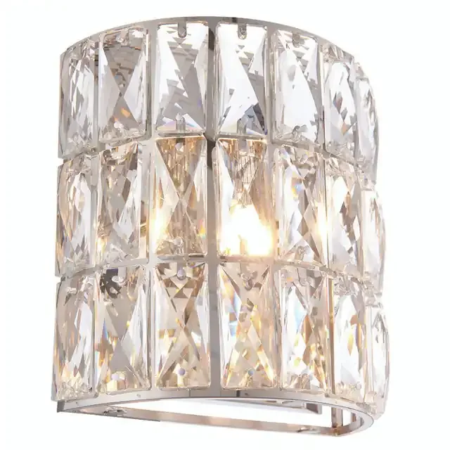 Verina Chrome and Clear Crystal Wall Light