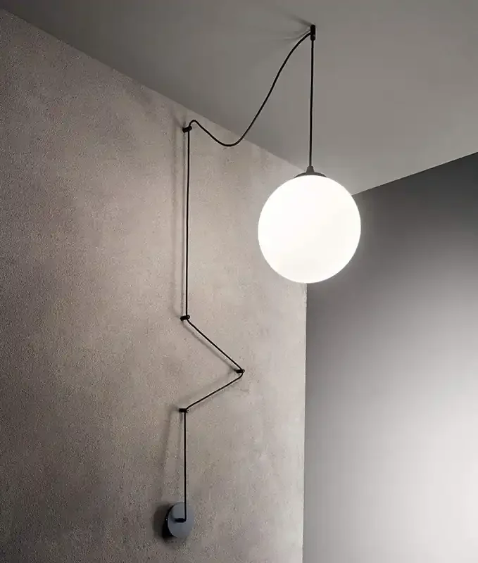 Versatile Multi-Functional Off-Set White Globe Pendant