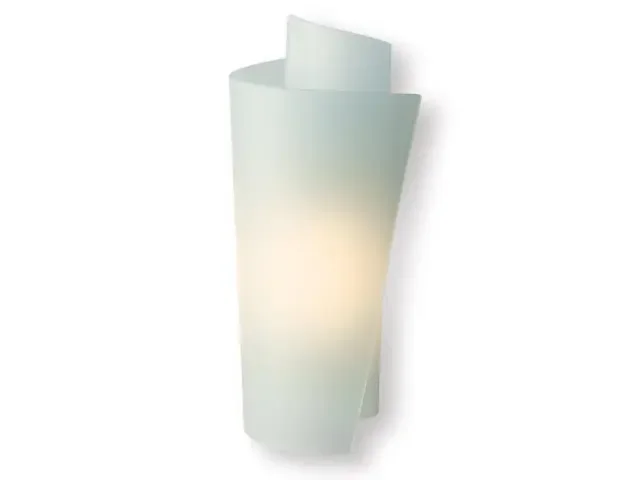 Vetro Satin Steel with Acid Glass Wall Light