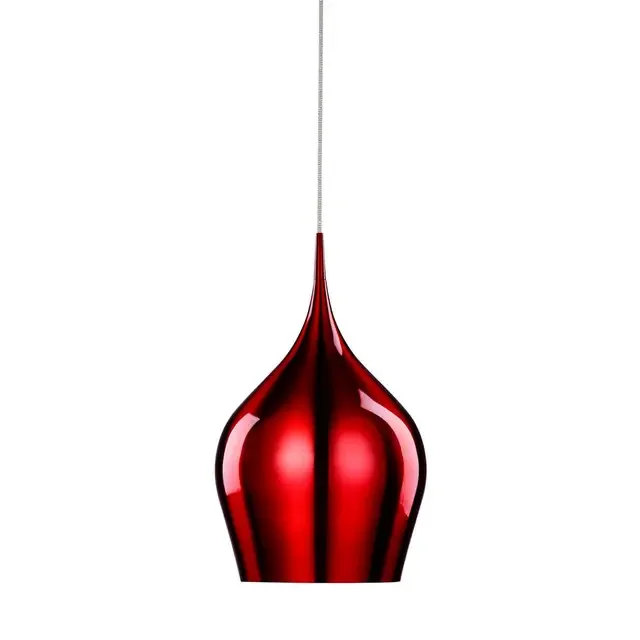 Vibrant Red Metal 26cm Pendant Light