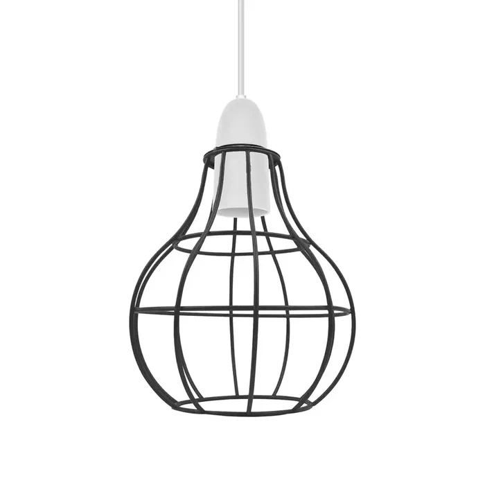 Vintage Ceiling Lightshade Metal Wire Cage Easy Fit Lampshade Hanging Lamp Shade