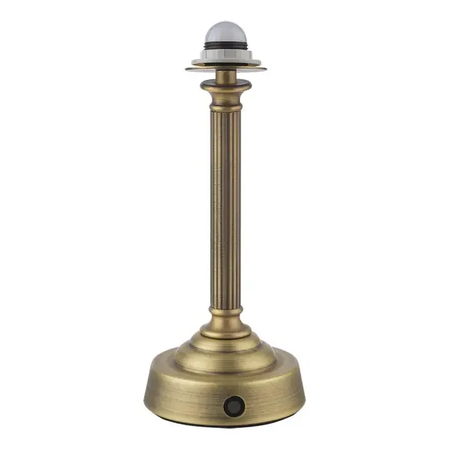 Virgil Matt Antique Brass Rechargeable LED Base Only Table Lamp