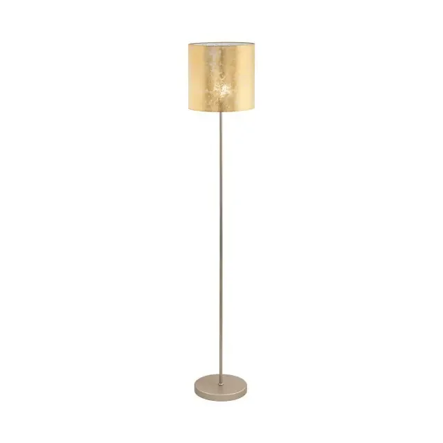 Viserbella Champagne with Gold Fabric Shade Floor Lamp