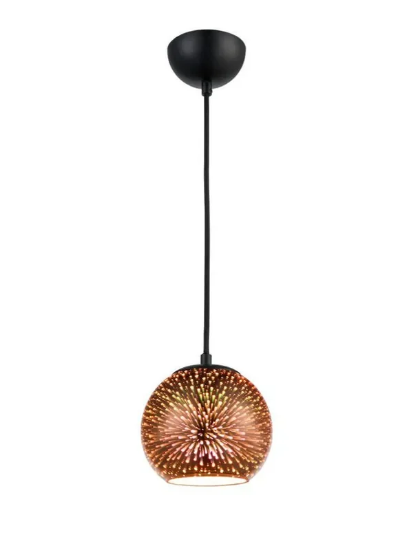 Vision Black with Copper 3D Holographic Shade 15cm Pendant Light