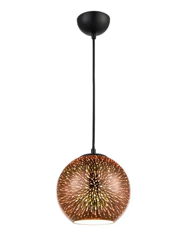 Vision Black with Copper 3D Holographic Shade 20cm Pendant Light