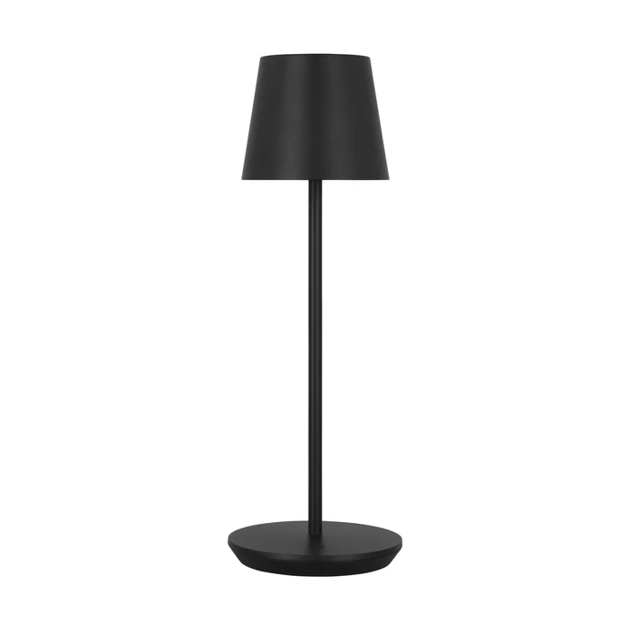 Visual Comfort Modern SLTB25827B Nevis Accent Rechargeable Table Lamp by Sean Lavin, Black