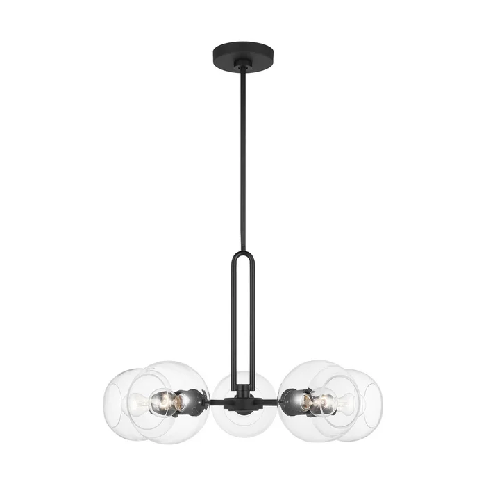 Visual Comfort Studio 3155705-112 Codyn Five Light Chandelier, Midnight Black