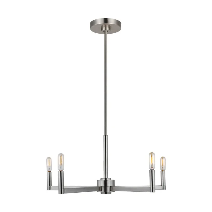 Visual Comfort Studio 3164205-962 Fullton Five Light Chandelier, Brushed Nickel