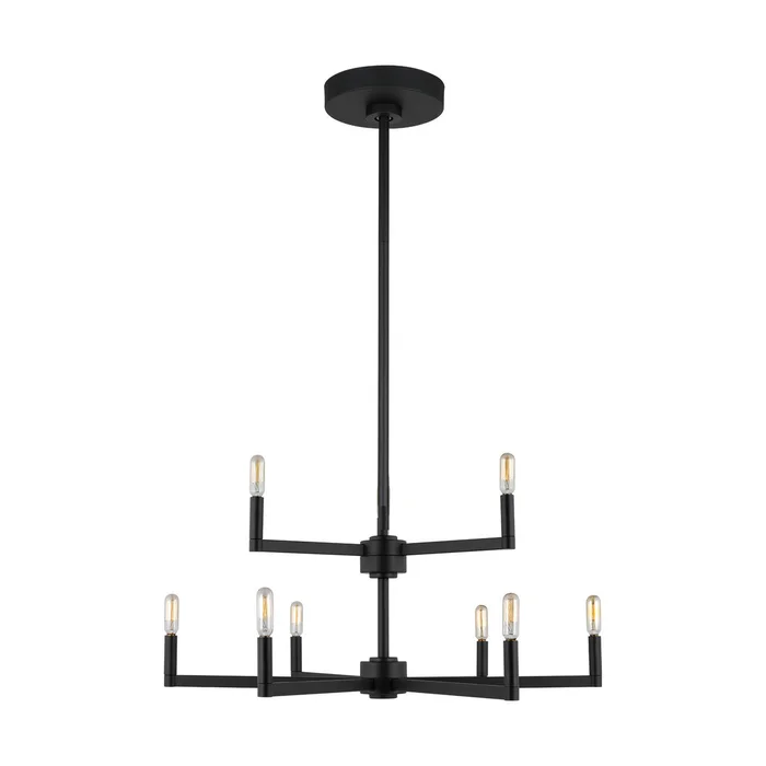 Visual Comfort Studio 3164209EN-112 Fullton LED Chandelier, Midnight Black