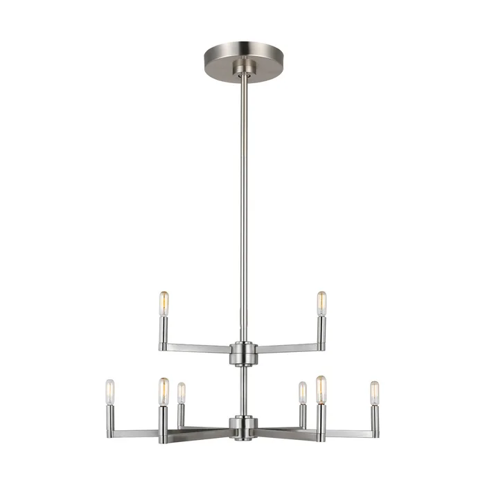 Visual Comfort Studio 3164209EN-962 Fullton LED Chandelier, Brushed Nickel