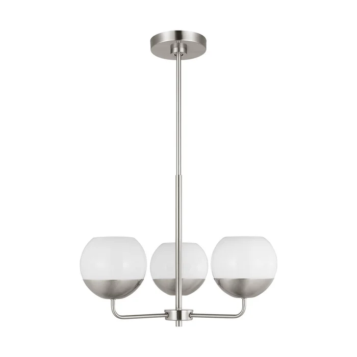 Visual Comfort Studio 3168103-962 Alvin Three Light Chandelier, Brushed Nickel
