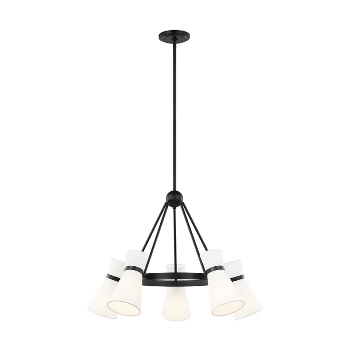 Visual Comfort Studio 3190505-112 Clark Five Light Chandelier, Midnight Black (Discontinued)