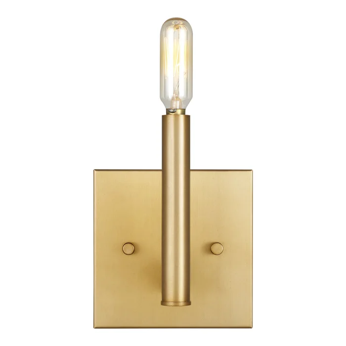 Visual Comfort Studio 4124301EN-848 Vector One Light Wall / Bath Sconce, Satin Brass
