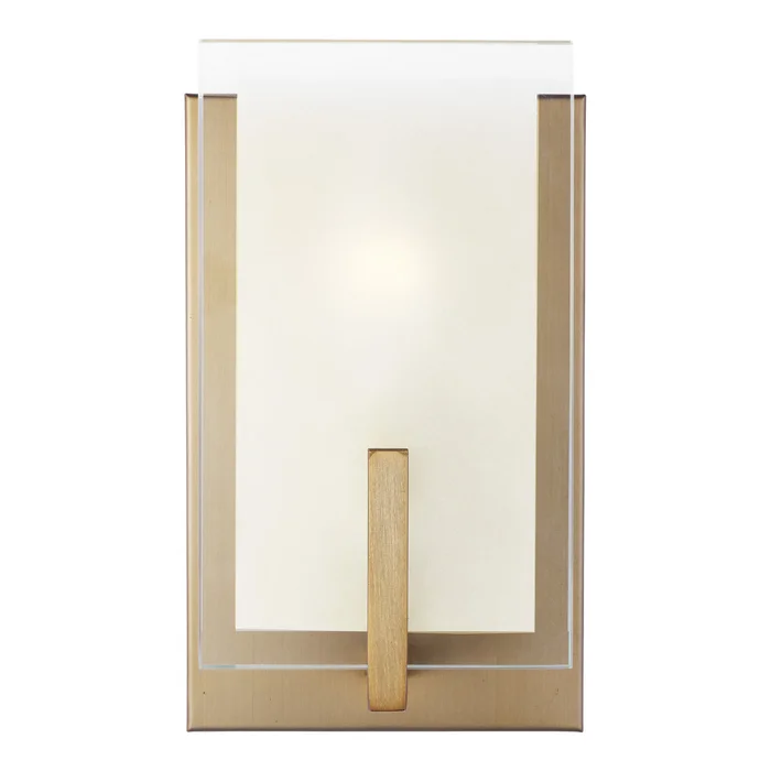 Visual Comfort Studio 4130801-848 Syll One Light Wall / Bath Sconce, Satin Brass