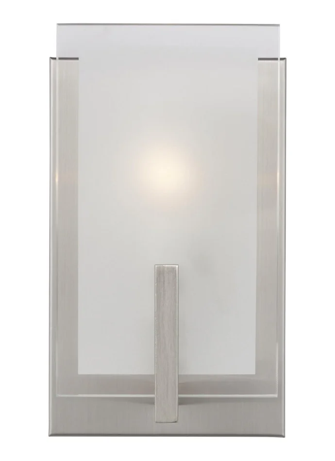 Visual Comfort Studio 4130801EN-962 Syll One Light Wall / Bath Sconce, Brushed Nickel
