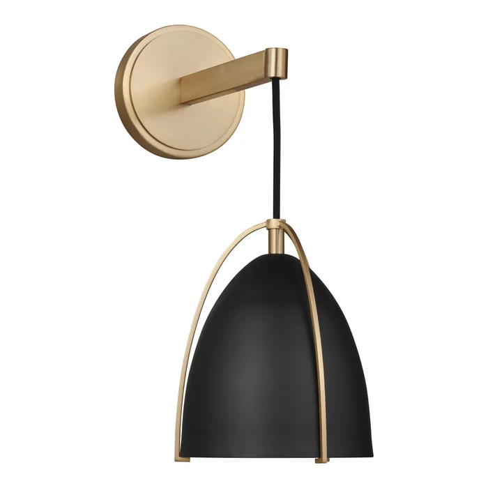 Visual Comfort Studio 4151701EN3-848 Norman One Light Wall / Bath Sconce, Satin Brass