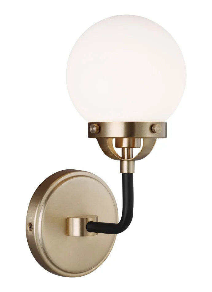 Visual Comfort Studio 4187901-848 Cafe One Light Wall Sconce, Satin Brass