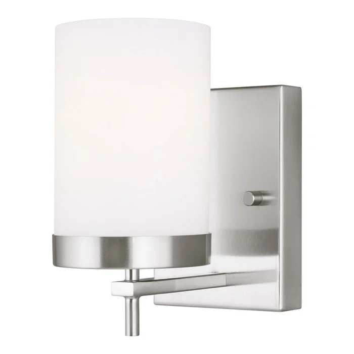 Visual Comfort Studio 4190301-962 Zire One Light Wall / Bath Sconce, Brushed Nickel